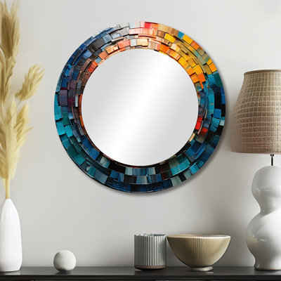 Coloré disque vinyle mosaïque III - grand disque mural vinyle