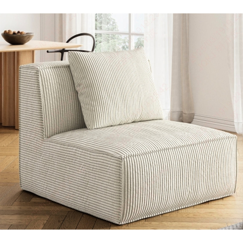 Lit modulaire modulaire avec canapé large et nuage, beige, confortable pour un lit de compression confortable, tissu beige, structure en éponge, différents espaces convenables