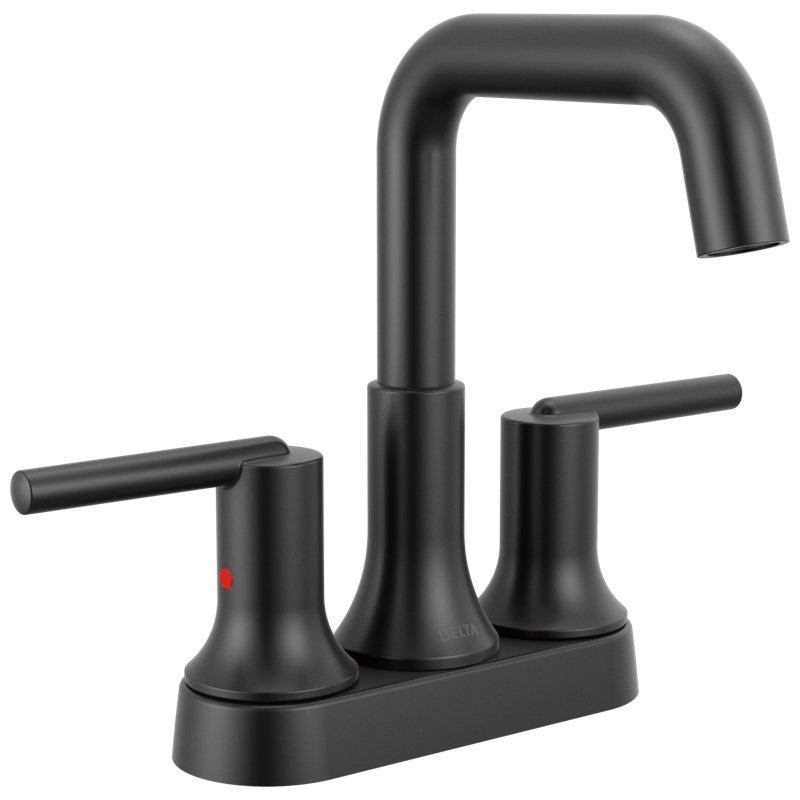 Centerset Bathroom Faucet, Matte Black