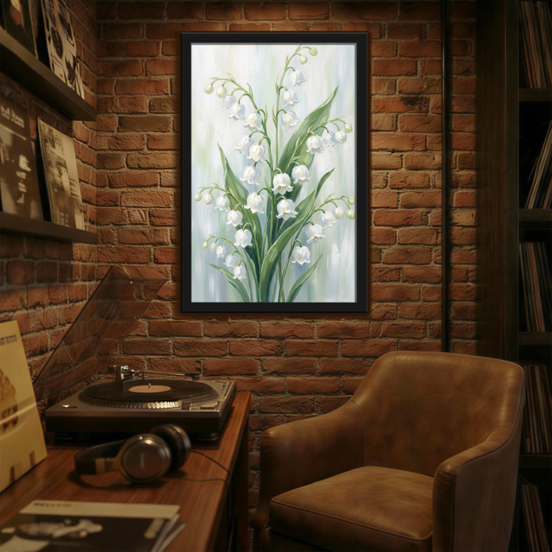 Plants & Flowers Lily Of The Valley Flowers On Canvas, 18" H x 12" W