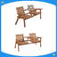 Causeuse en bois avec trou pour parasol, table centrale pour les moments de patio confortables