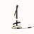 Sculptural Curve 12W LED Table Lamp 16" - 3000K Warm White - Touch Dimming in Matte Black