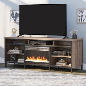 Xzayvian Electric Fireplace Tv Console For Tvs Up To 75"