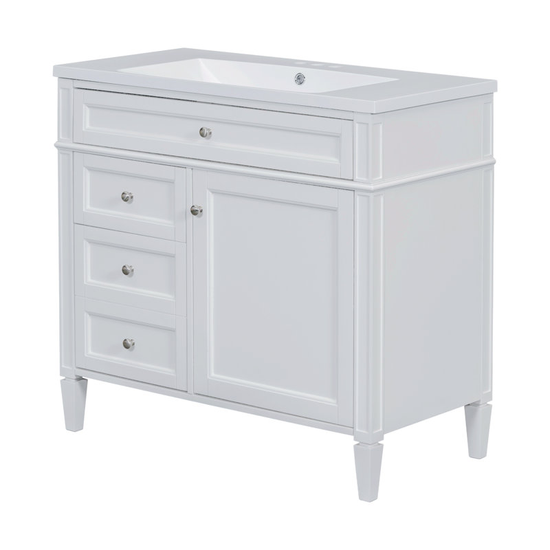 Tacory 36'' Single Bathroom Vanity with Top, White