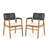 Brendalyn Rope Woven Acacia Dining Chair Set-2024256880