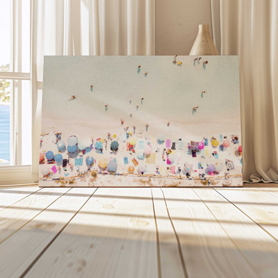 Beach Umbrella Dance Canvas Print