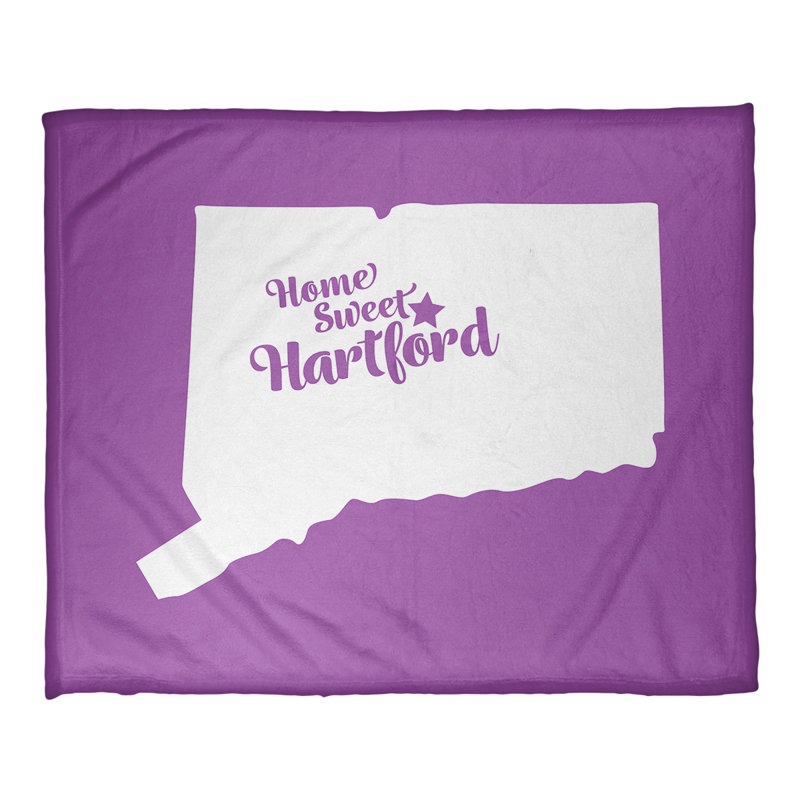 Jeté hartford connecticut polaire, l 52,5 po x L 62,5 po, Violet