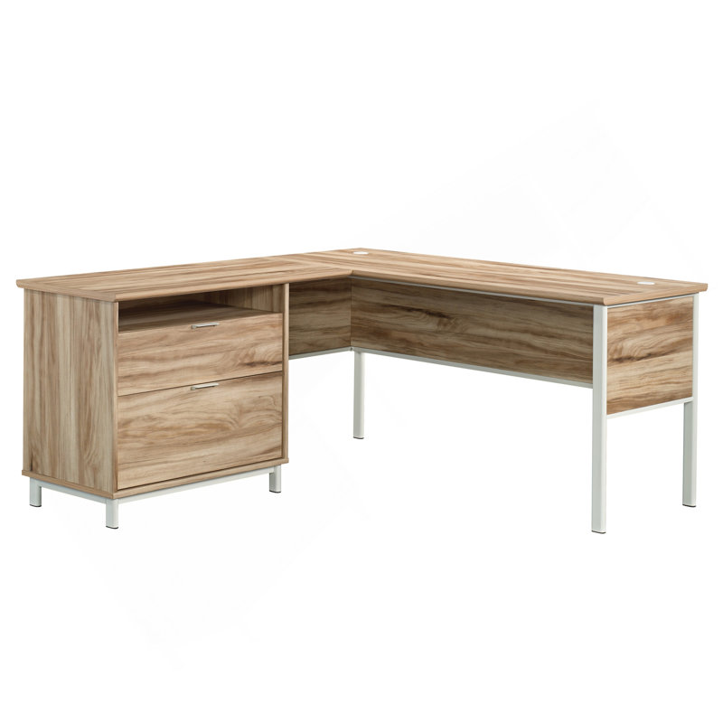 Bureau en L, finition brune