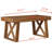 55" Retro Brown Home Office Desk With Drawer, Modern Wood Computer Desk, Sturdy Executive Workstation For Home Office