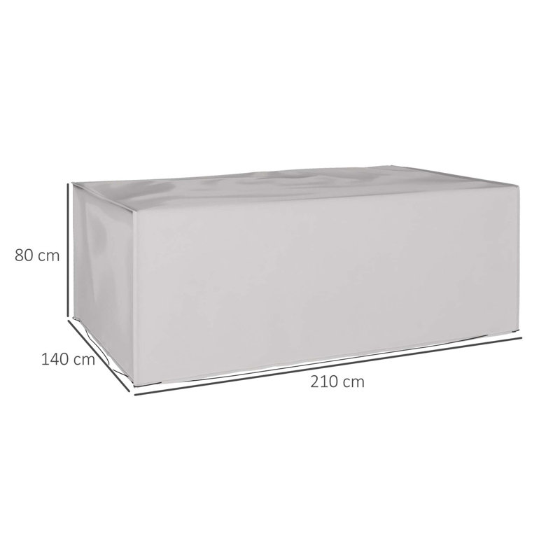 Ceceilia Outdoor Patio Dining Set Cover, Grey