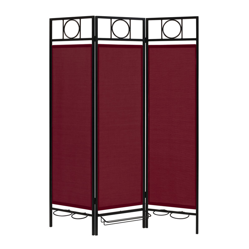Paravent contemporain d'extérieur, Noir/bourgogne