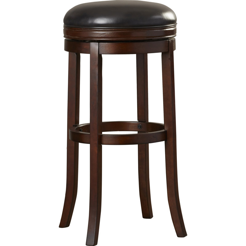 Ingra Swivel Upholstered Counter Stool with Solid Wood Frame, Extra Tall (34” Seat Height)