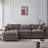 105" Modular Sectional Couch,Upholstered Soft Chenille Fabric Sofa,3 Seater With Ottoman L Shape Sofa-581127992