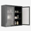 Armoire murale de style rétro, armoire de rangement avec 2 tablettes réglables, armoire d'entrée-108813477