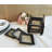 Wood Square 6 Piece Coaster Set