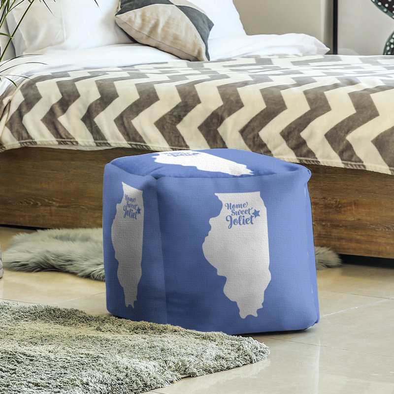 Repose-pieds cube joliet illinois, bleu