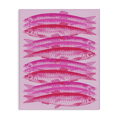 "Pink Layered Fish", art mural par Daphne Polselli