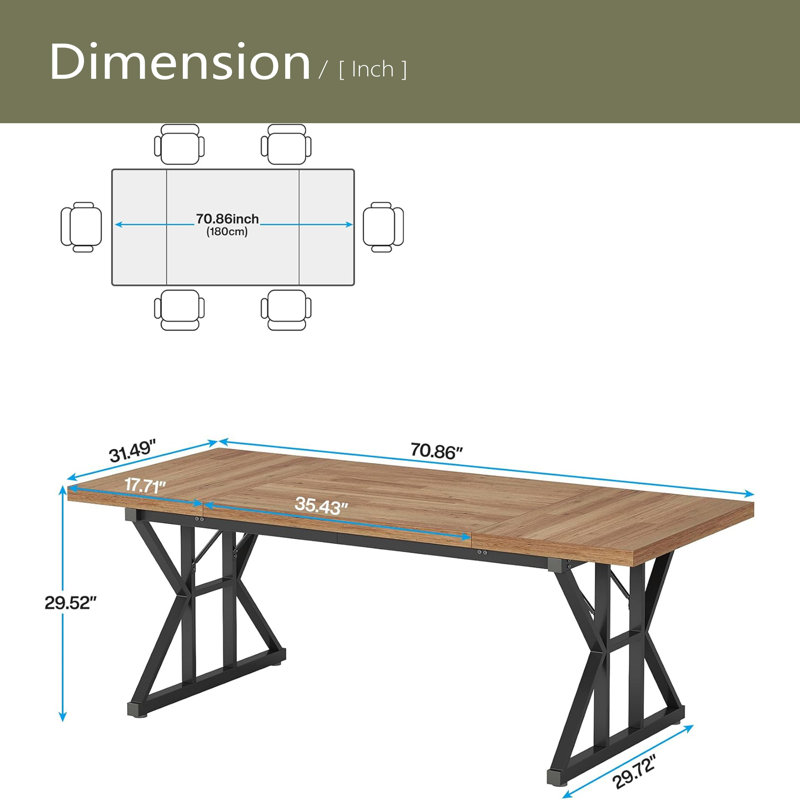 Table de cuisine, table de salle à manger, table de direction industrielle