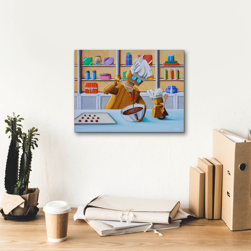 «The Chocolatiers» par Cindy Thornton, art mural sur toile, H 12 po x l 16 po x P 0,75 po