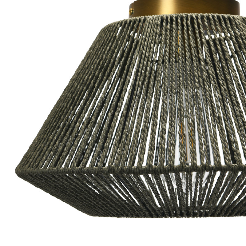 Plafonnier encastré 1 lumière 13,8 po Bartho, Gris