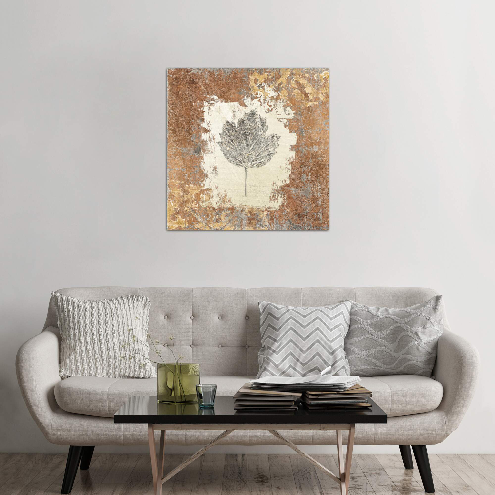 Union Rustic 'Gilded Leaf' Graphic Art Print on Canvas | Wayfair.co.uk