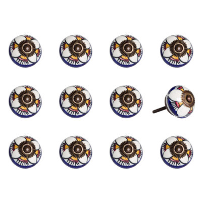 Multipack de boutons de champignon de 1,5 po de diamètre peint à la main