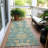 Machine Washable Indoor/Outdoor Cicel ACN1150 Teal-100248015