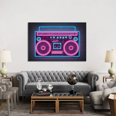 " Boombox Neon " by Octavian Mielu