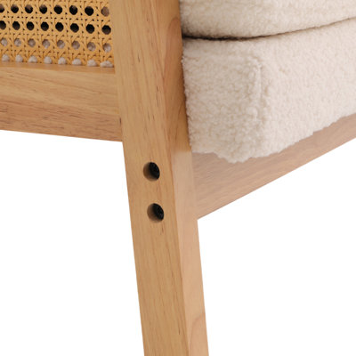 Wood Frame Upholstered Armchair Accent Chair