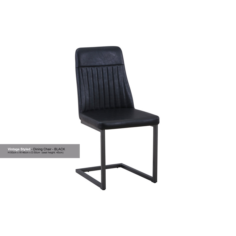 Photina PU Leather Upholstered Dining Chair, Black