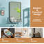 Hancotte Flat Makeup / Shaving Mirror with Shelves