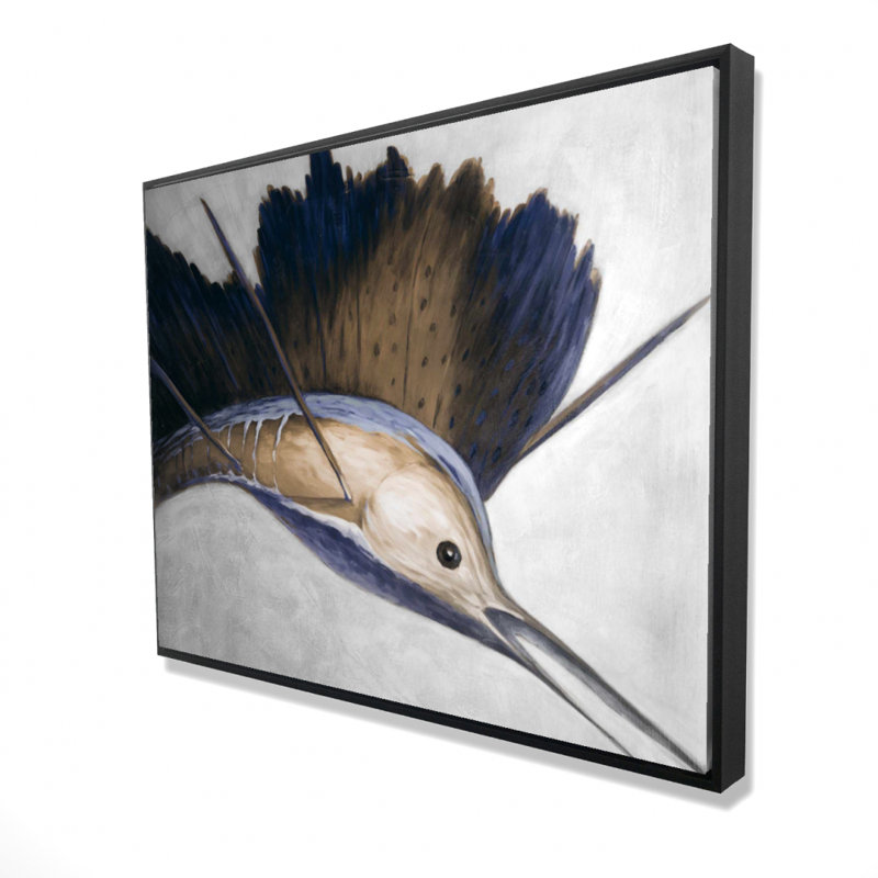Abstract Swordfish Print On Canvas