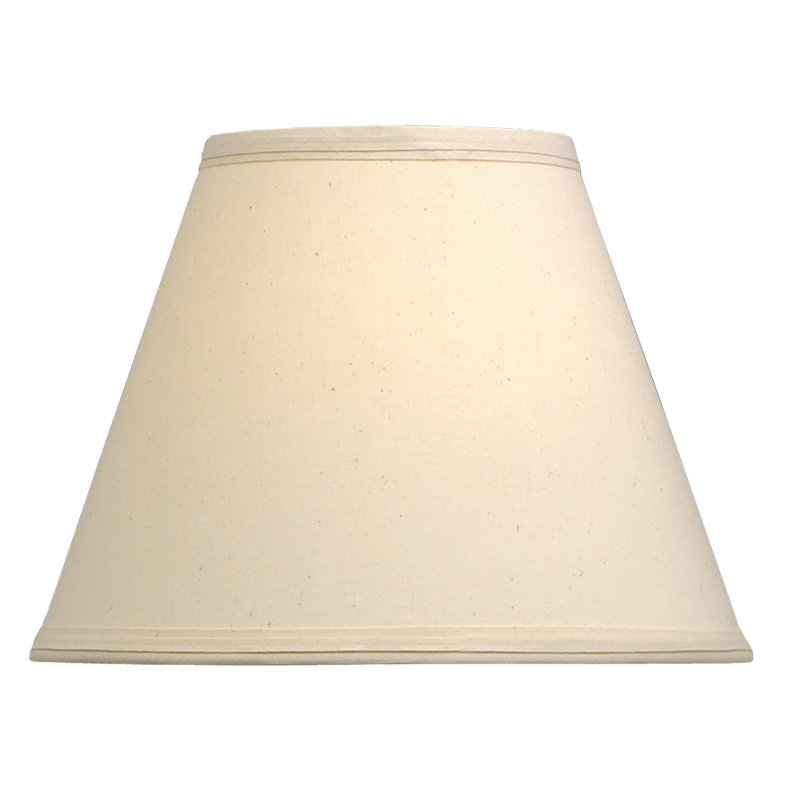 Abat-jour empire en lin H 10,5 po x l 14,375 po (araignée), Beige clair