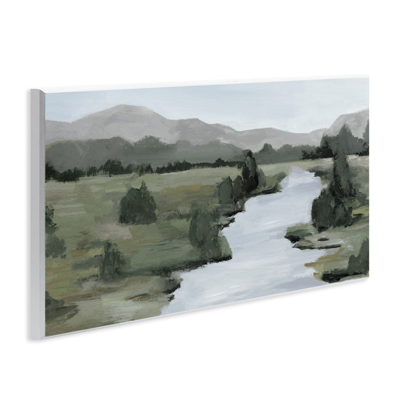 «Jagged River with Distant Mountain», art mural par Hannah Dawson