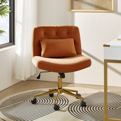 Guitarra Modern Polyester Tilting Criss Cross Office Chair with Pillow