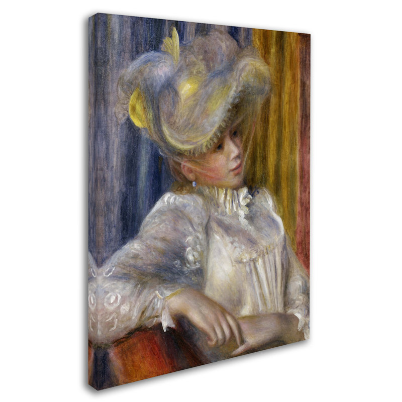 Renoir Woman With A Hat Canvas Print, 15" x 20"