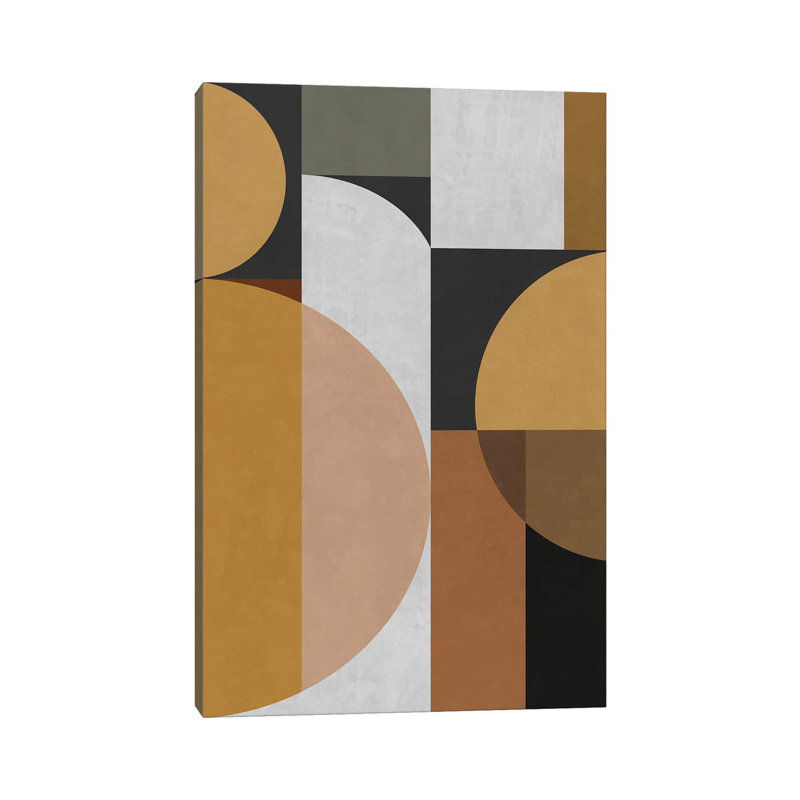 Geometric Pattern With Semicircles by Angel Estevez - Wrapped Canvas Print, 101.6 cm H x 66.04 cm W x 1.91 cm D