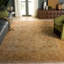 Oushak Floral Hand-Knotted Wool Light Blue/Gold Area Rug-1763116154