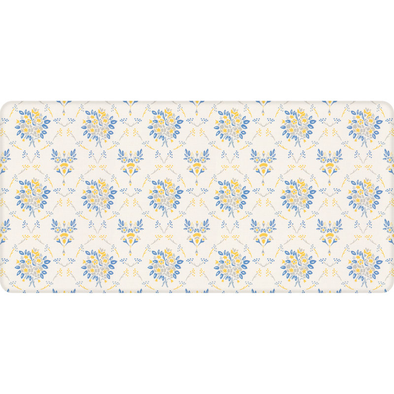Coussin confort floral Fiona 20 po x 41 po, Tapis de couloir 1 pi 8 po x 3 pi 5 po