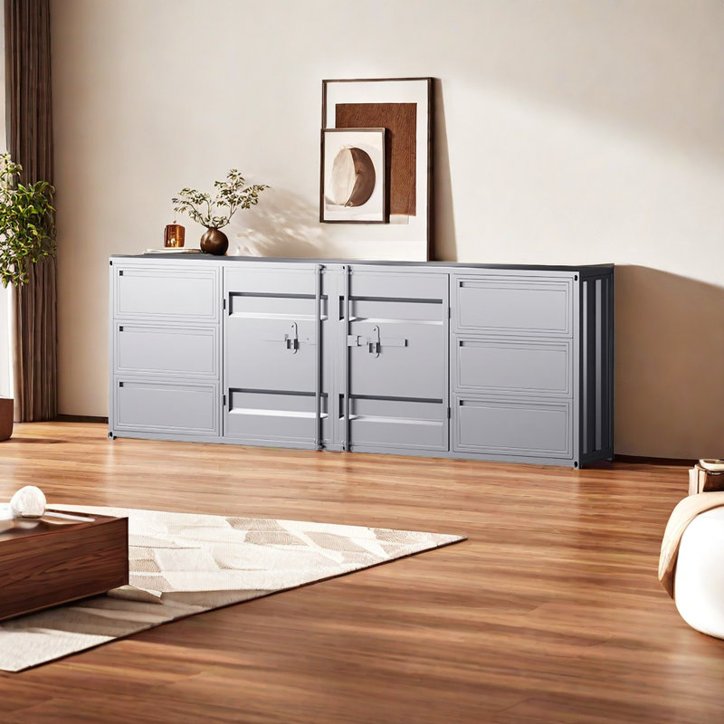 Bahut, Gris, H 35,43 po x l 78,74 po x P 15,74 po