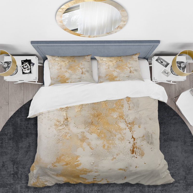 Ensemble de housse de couette abstrait Fizzs, Housse de couette très grand et 2 très grandes t