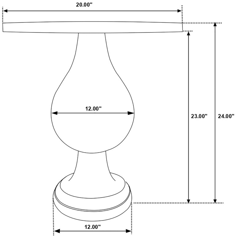 Table ronde en bois de manguier teinté noir, base à piédestal pour une conception à la maison, rehausse l'ambiance de la pièce