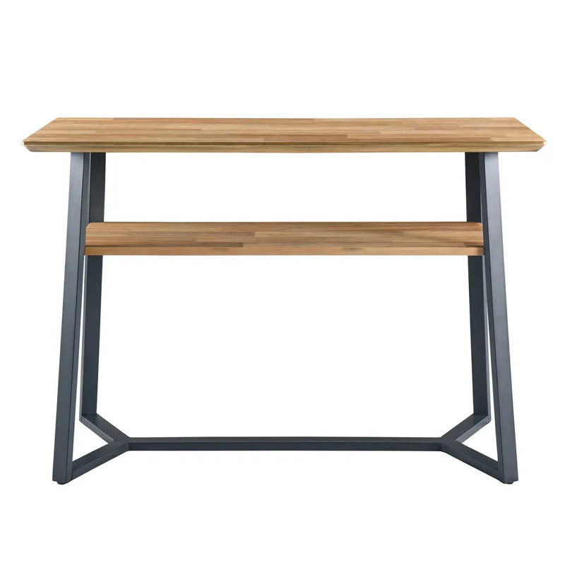 Table Narrow Sofa Table With Shelf, 2-tier