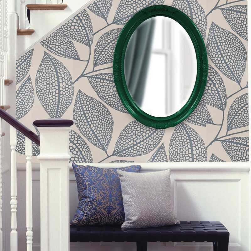 Traditional Beveled Wall and Accent Mirror, Hunter Green