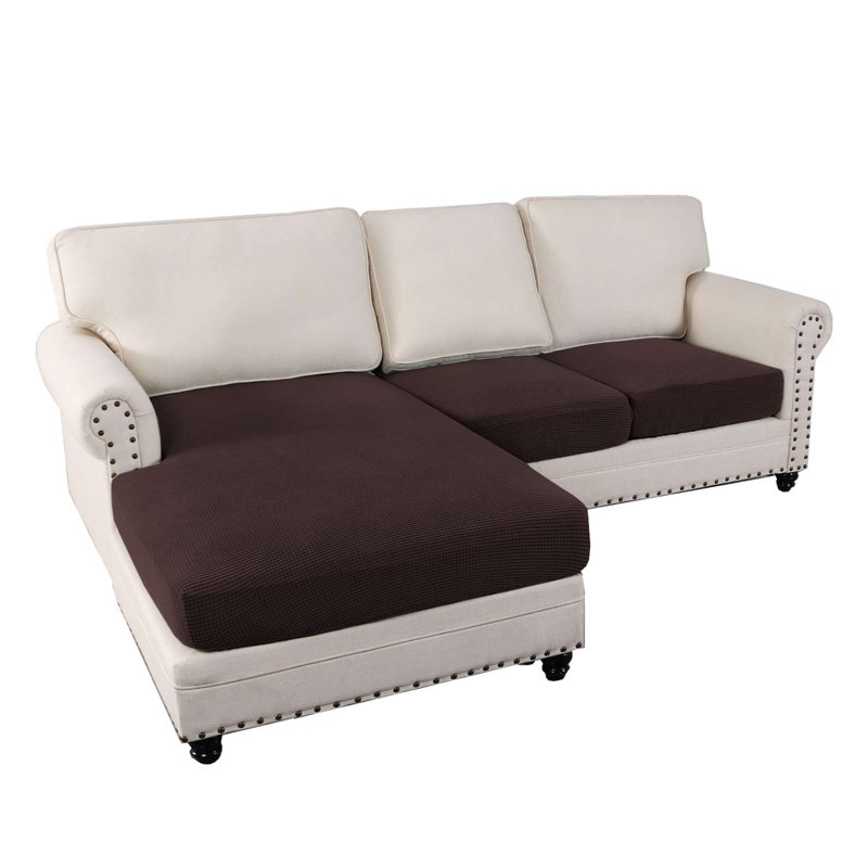 Housse pour canapé modulaire à coussins carrés / lavables à la machine, Brun