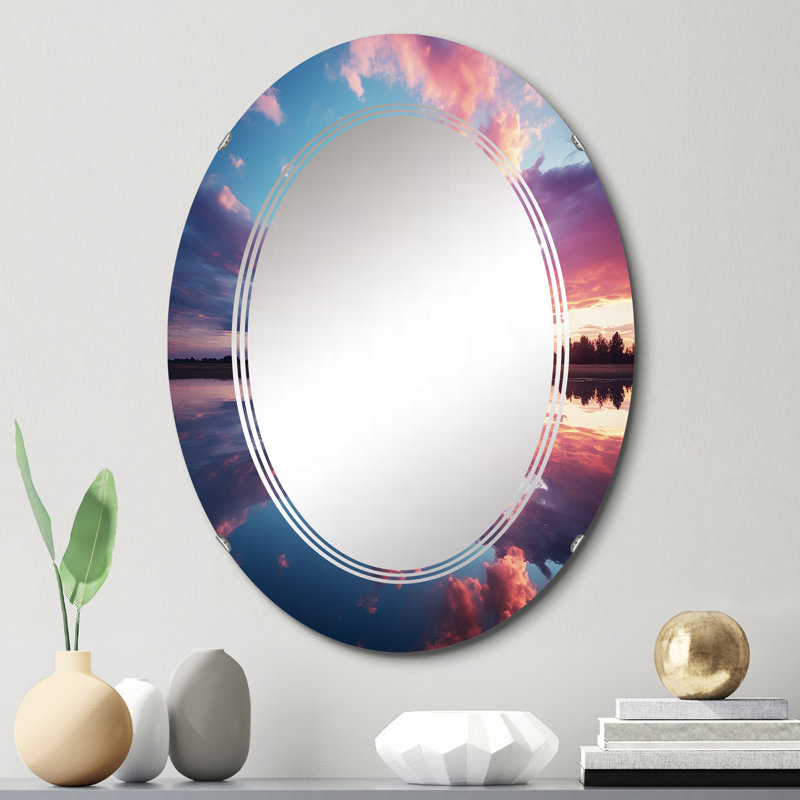 Schernik - Miroir mural Paysages ovale, 30 po x 20 po