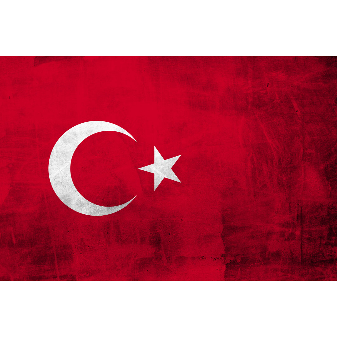 Grunge Flagge der Türkei von St-design - Leinwandgemälde