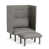 Brique / tissage uni gris / mousseline