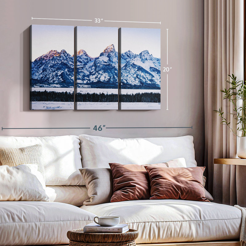«Jackson Hole Grand Teton», 3 pièces, H 20 po x l 33 po