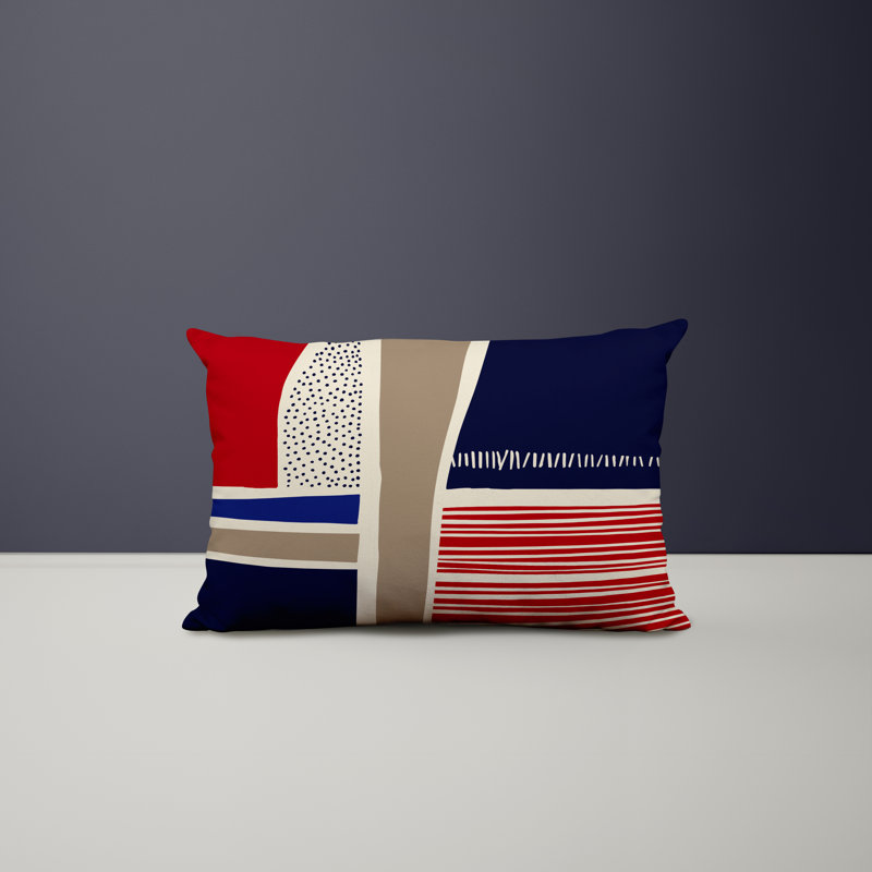 Polyester / Mélange de polyester Housse de coussin rectangulaire intérieure / extérieure lombaire et insert